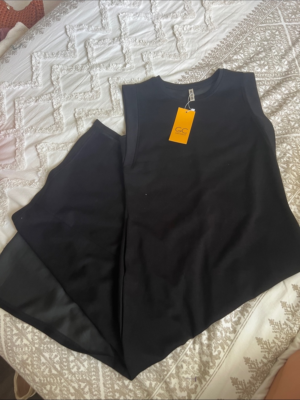 GG Collection Black Sleeveless Wide-Leg Jumpsuit with Tag
